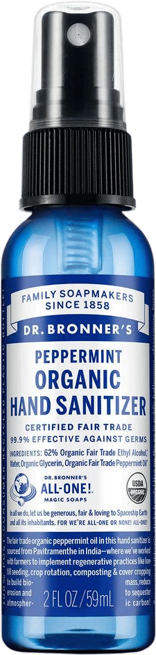 dr. bronner's organic peppermint hand sanitizer