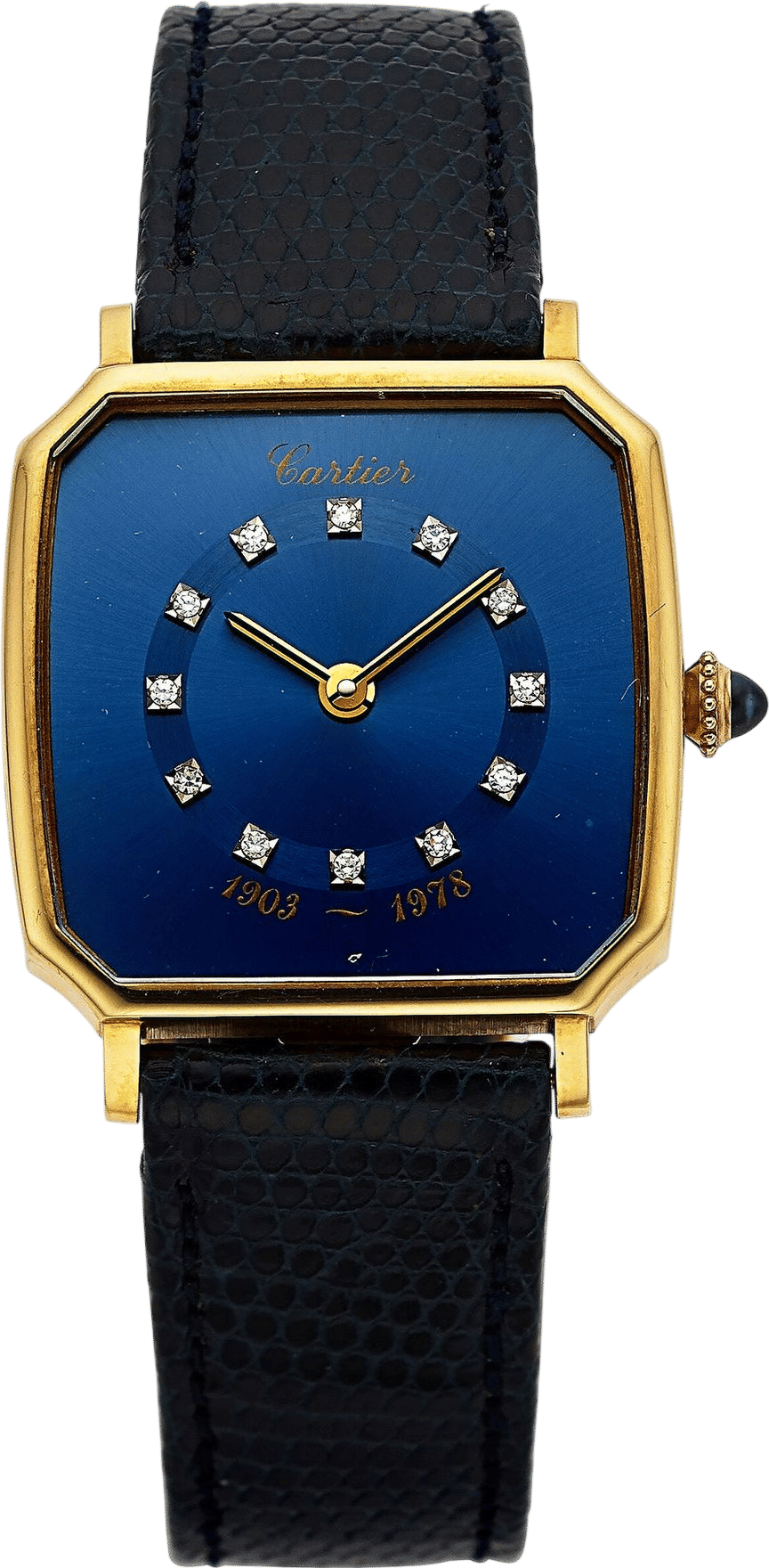 Cartier YG Dress Watch w/ Diamonds