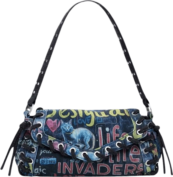 Desigual Cat Graffiti Bag