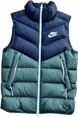 Nike Men's Down Fill Windrunner Vest (Black & Green)