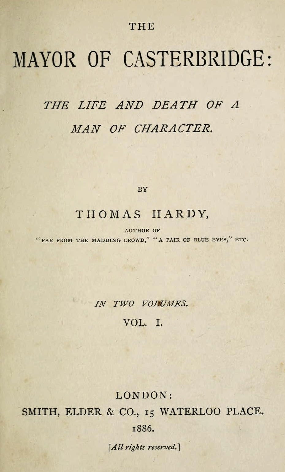 The Mayor of Casterbridge (Thomas Hardy)