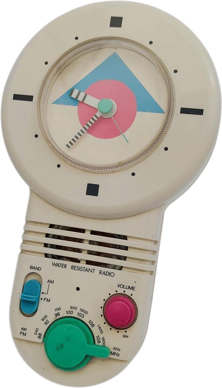 Vintage 1990s Alpha-Tek Memphis Style Shower, Table, or Wall Clock