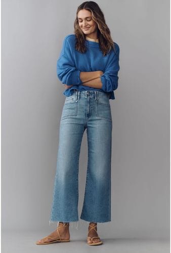paige aneesa high rise crop wide leg denim