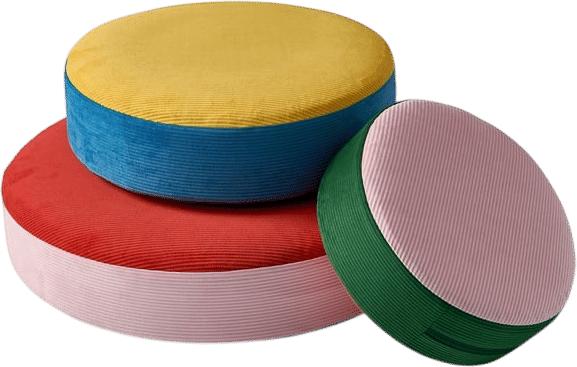 Floor cushion, set of 3