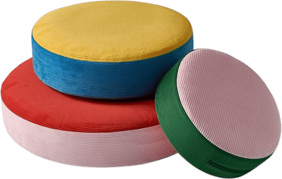 Floor cushion, set of 3