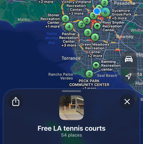 Free LA tennis courts