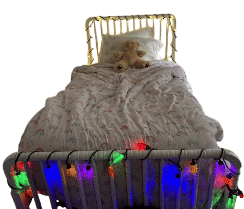 Christmas lights as night light