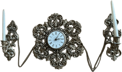 Vintage Gold Scroll Wall Clock