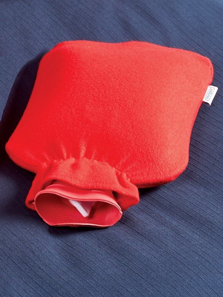 Rubber Hot Water Bottle With Fleece Cover