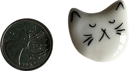 Porcelain Kitty Head Magnet