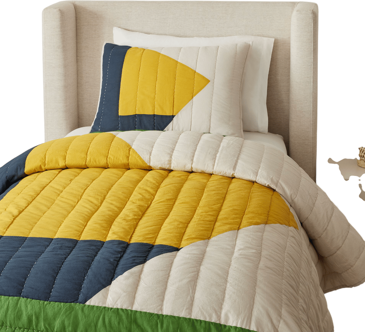 Airy Cotton Voile Geo Quilt & Shams