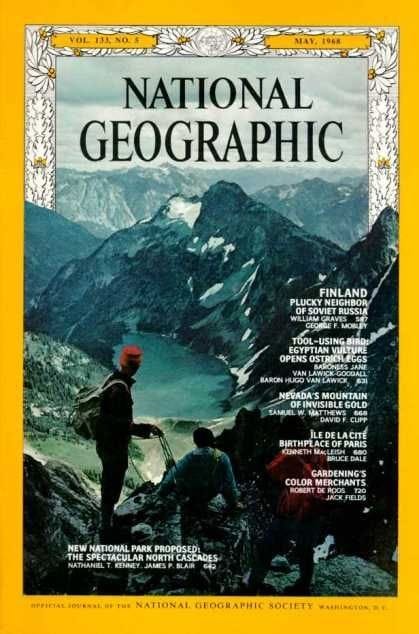 Vintage Nat Geo on the plane or train