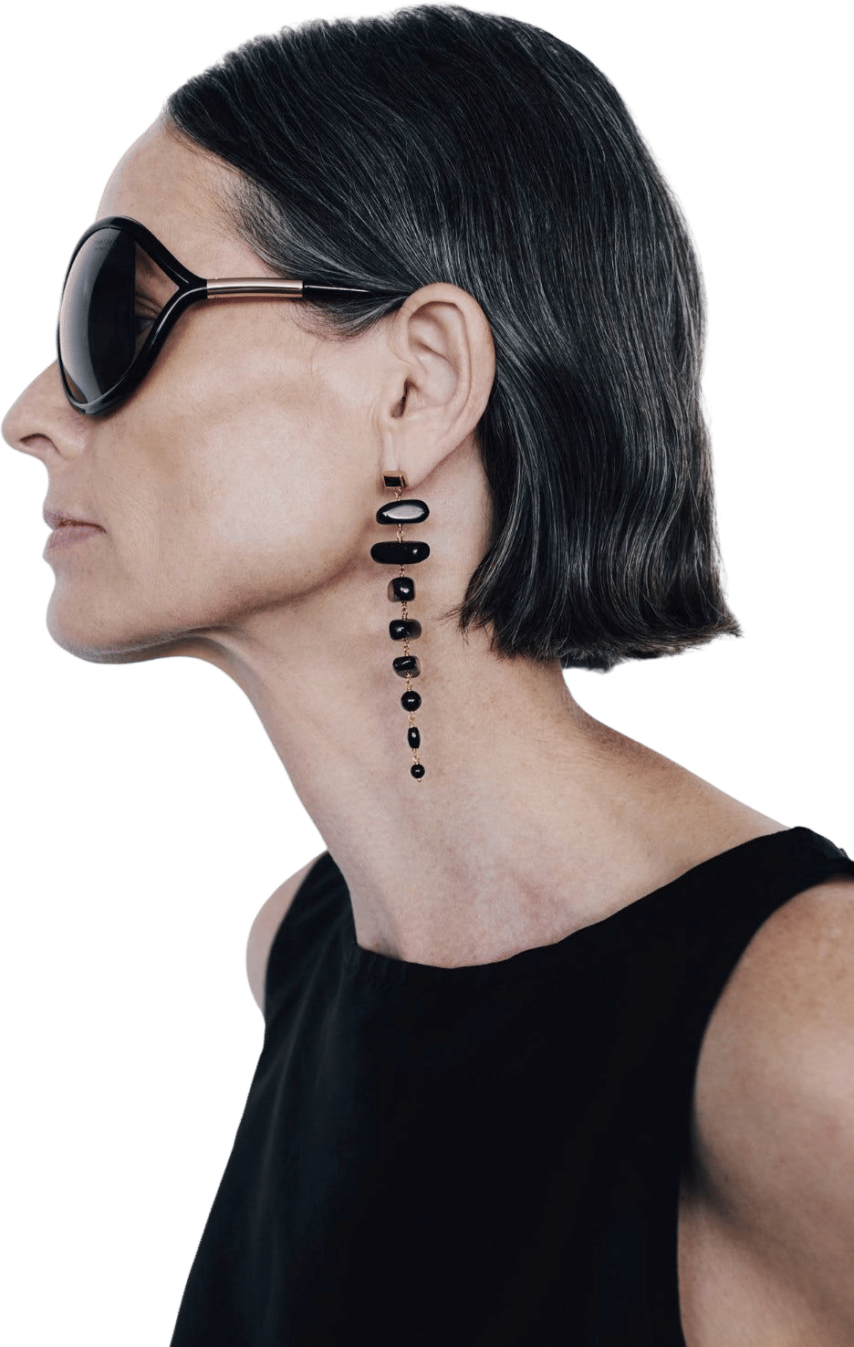 Chan Luu Mizumi Black Obsidian Earrings
