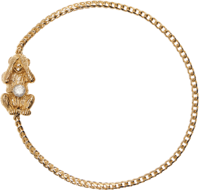 14K Yellow Gold Diamond Monkey Bracelet