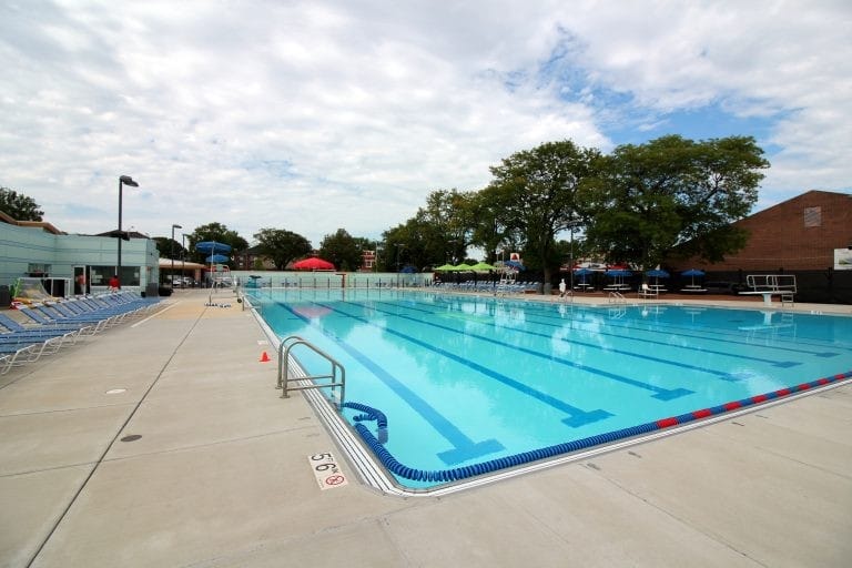 Saturday night adult swim at the public pool
