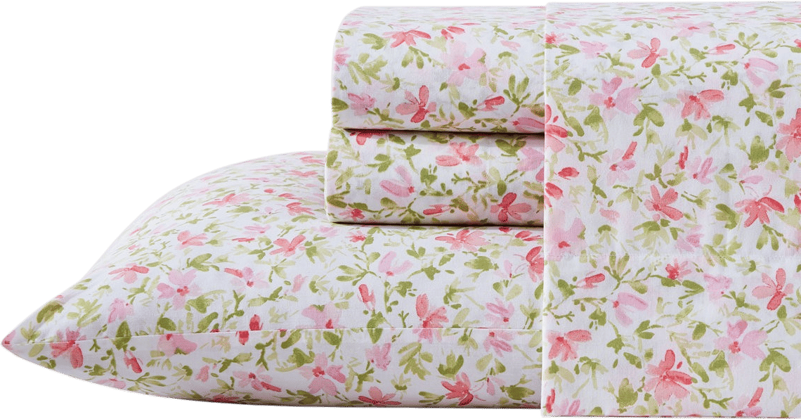 Laura Ashley Printed Cotton Percale Sheet Set