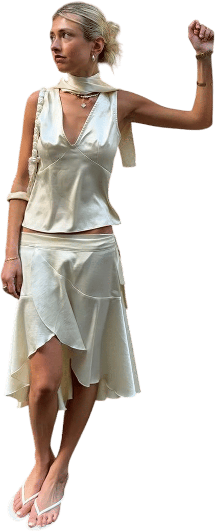 TAORMINA TOP + SCARF (sand)