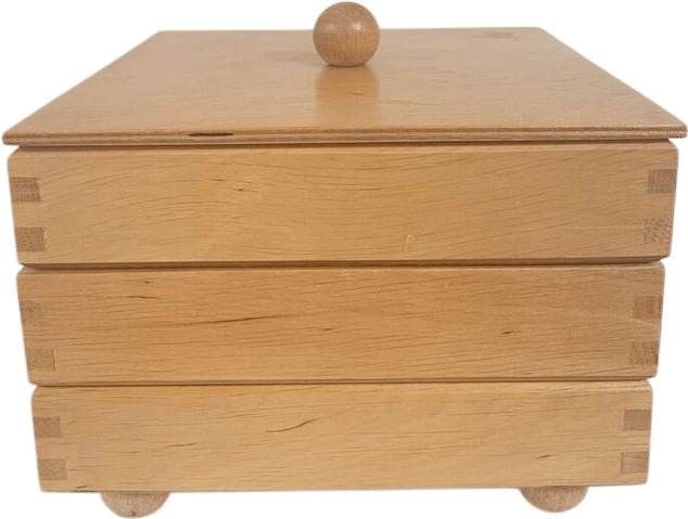 Vintage 3-tier Stackable Wooden Jewelry Box Divided Keepsake Organizer Natural - Etsy
