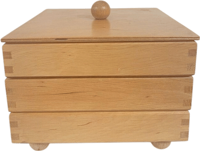 Vintage 3-Tier Stackable Wooden Jewelry Box