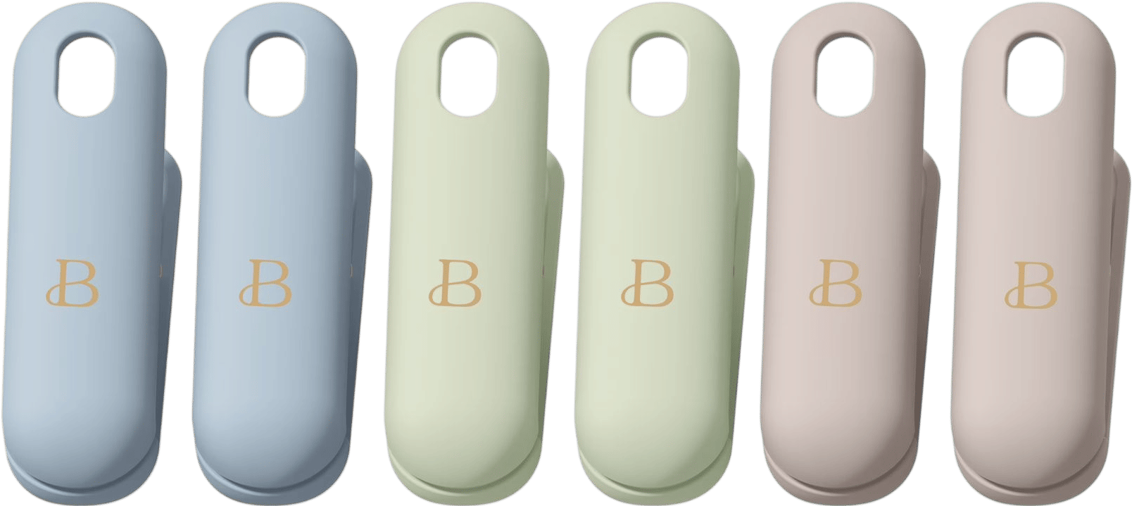 Beautiful 6-Piece Magnetic Chip Clip Set, Assorted Colors by Drew Barrymore