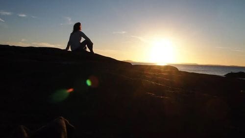 Halibut Point State Park at golden hour