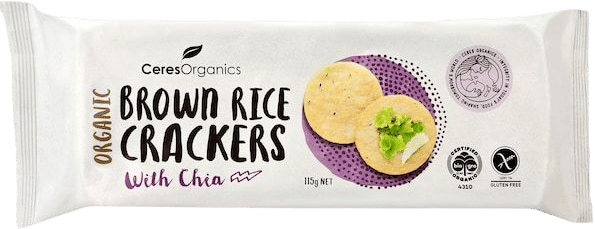 Ceres Organics Brown Rice Crackers Chia
