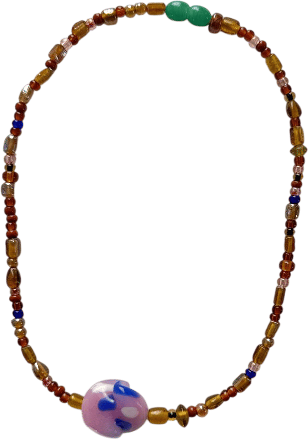 Recycled Lovers Indian Glass Bead Necklace