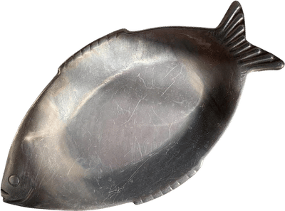 Vintage Fish Pewter Plate