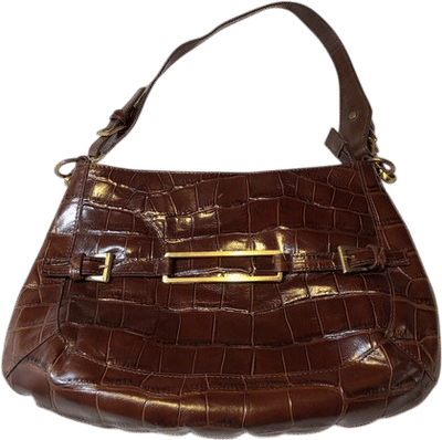 Maxx New York Croc Embossed Leather Shoulder Bag