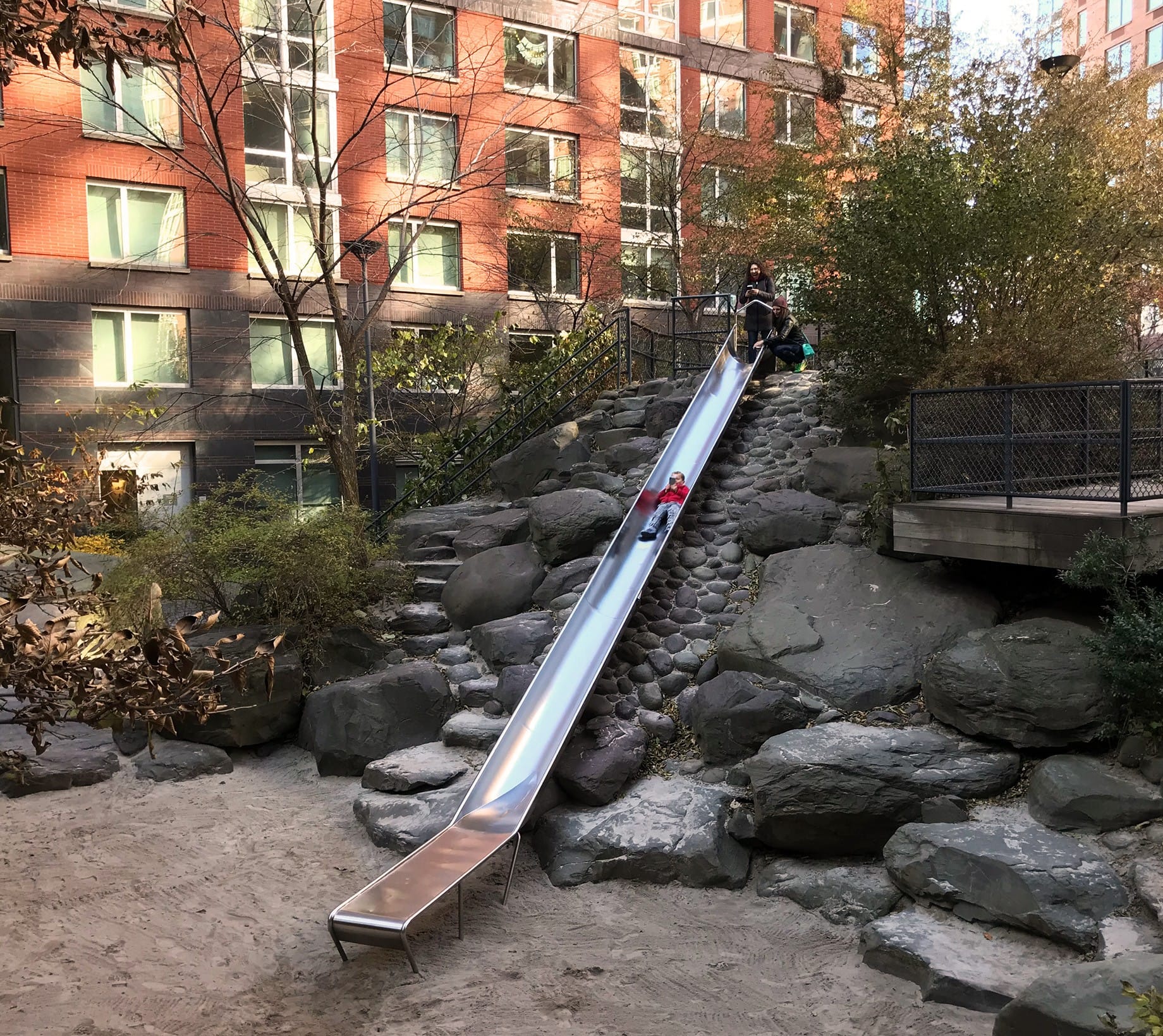 Secret huge slide in Manhattan