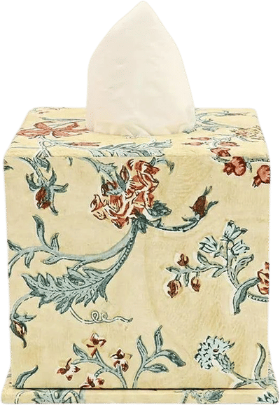 Block Printed Tissue Box