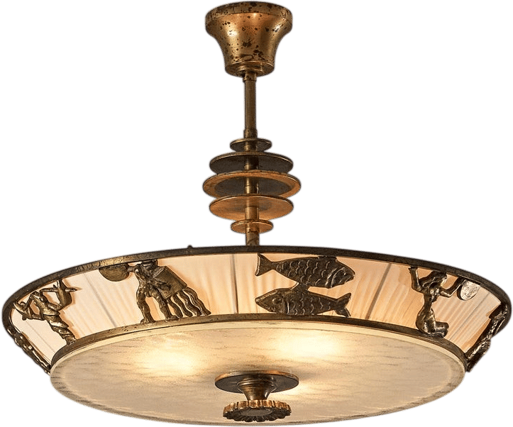 Bröderna Malmströms Swedish Modern Zodiac Chandelier