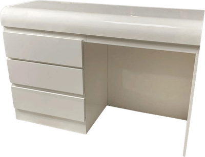 1980s Vintage White Waterfall Desk