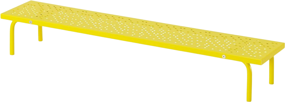LÅNESPELARE monitor stand, bright yellow, 38 ¼x7 ½"  - IKEA