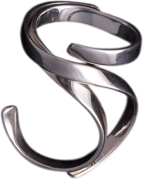 Sterling Silver Long Waves Ring | Khata Space