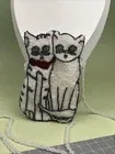 Vintage Beaded Cat Evening Bag Purse