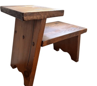 Mid-Century Modern Two-Tier Step End Table