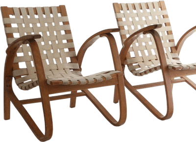Woven Canvas Lounge Chairs
