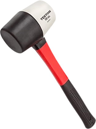 TEKTON 16 oz. Fiberglass Handle Rubber Mallet (30683)