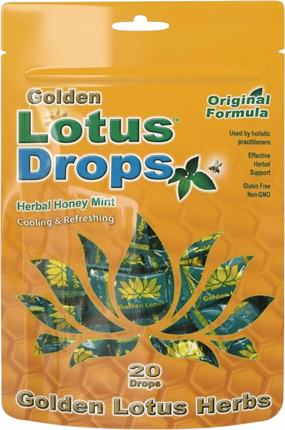 Golden Lotus Drops with Honey and Mint