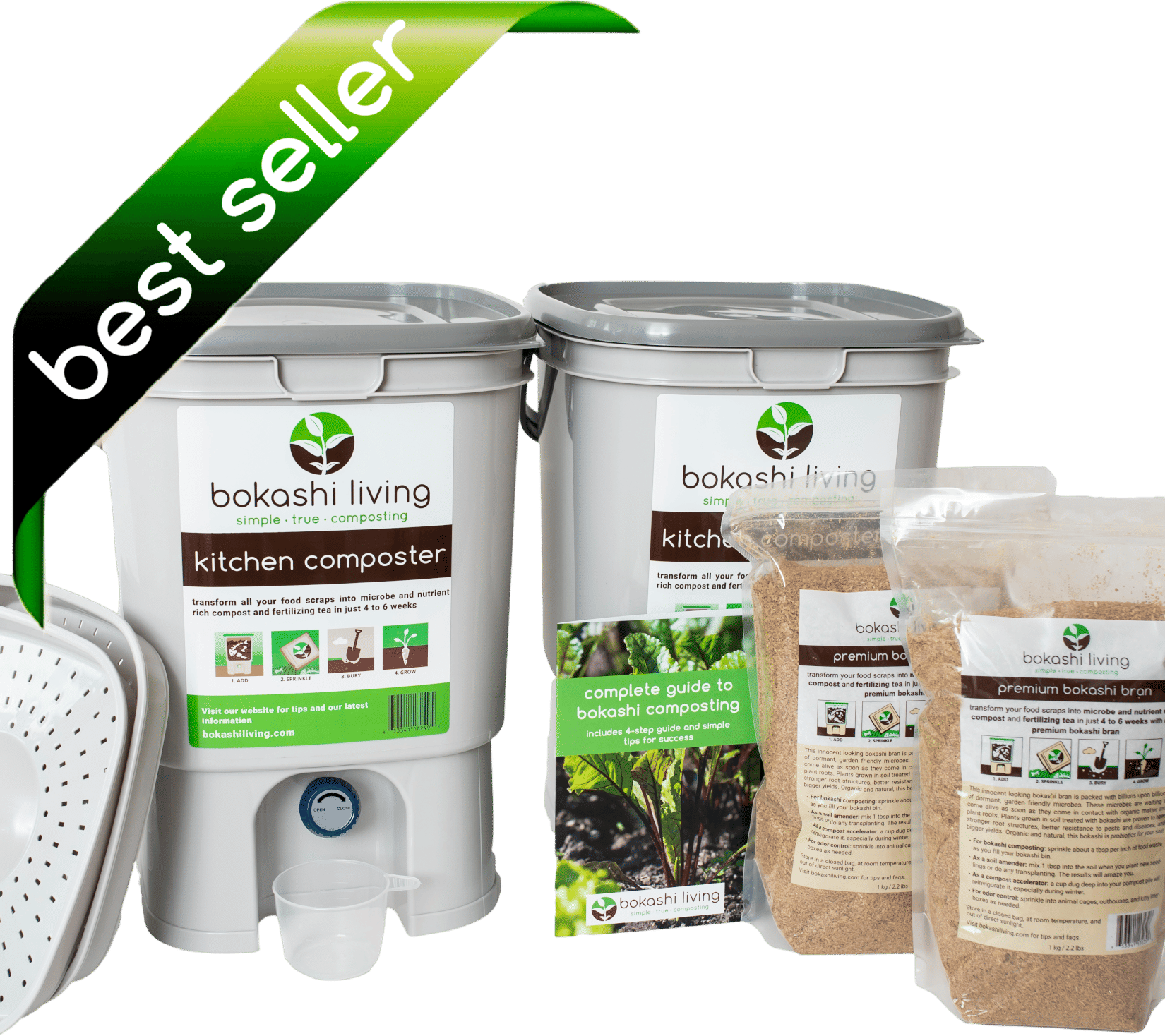 Premium Bokashi Starter Kit (2 bin)