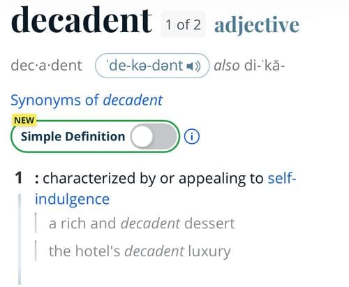 “Decadent”