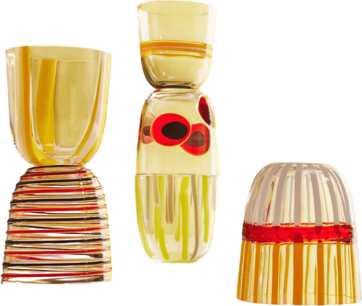 I Diversi Hand-Blown Murano Glass Tumblers – 11oz/325ml (Set of 6)