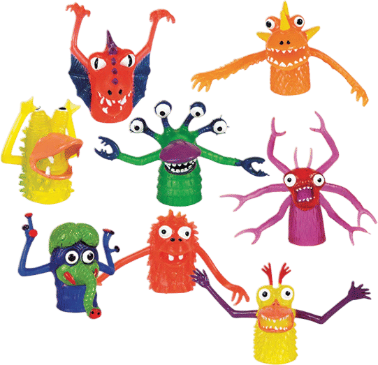Monster finger puppets