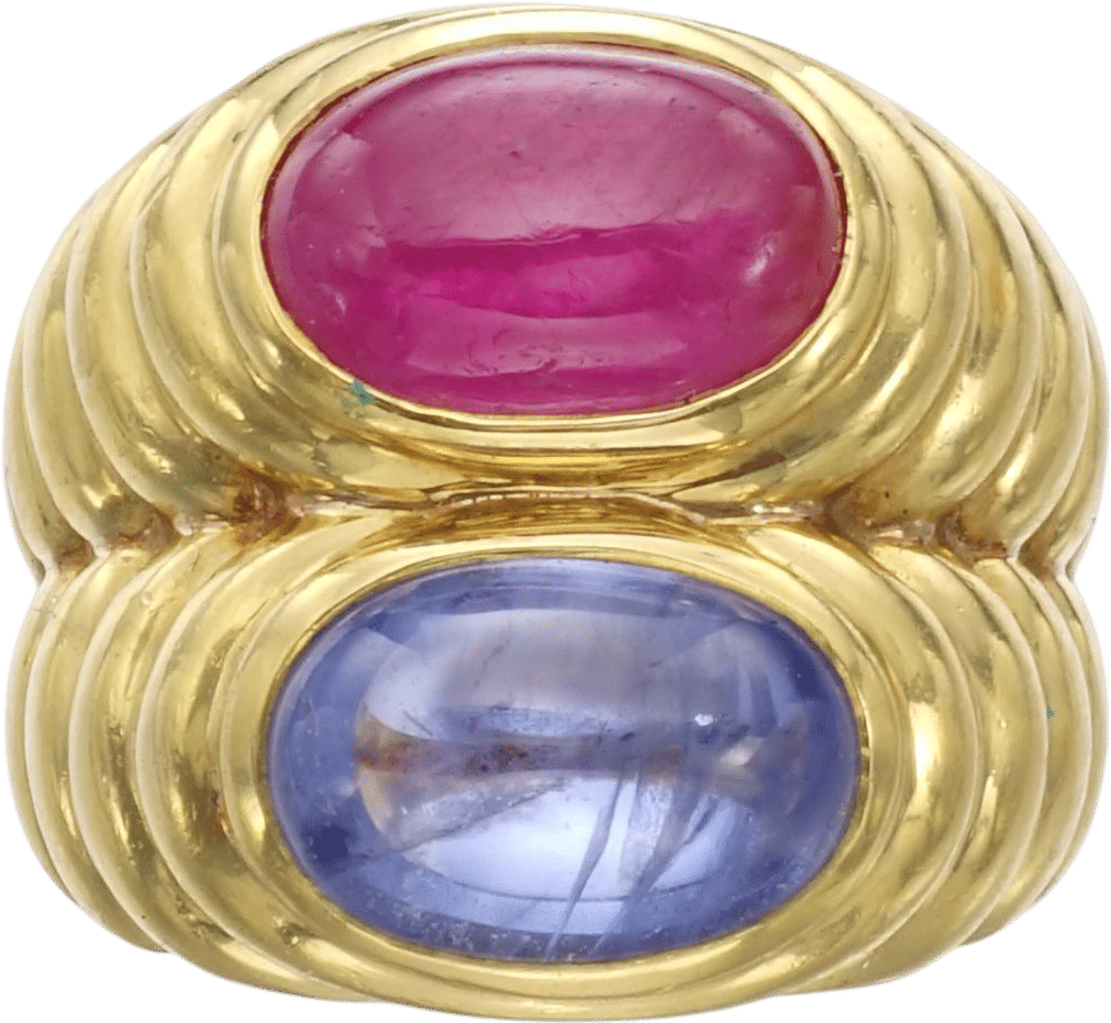 Bulgari Sapphire and Ruby Ring