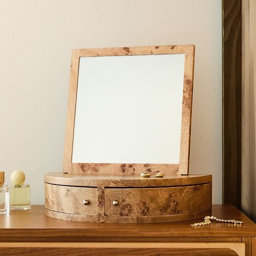 Emma Chamberlain Burl Mirrored Jewelry Box