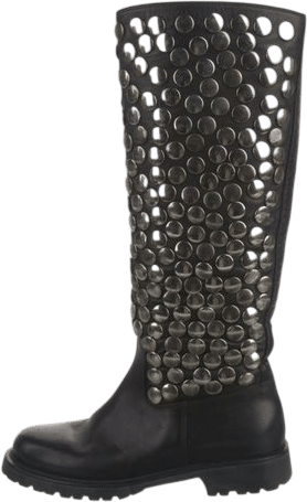 ysl studded rain boots