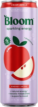 bloom nutrition sparkling energy drink - crisp apple
