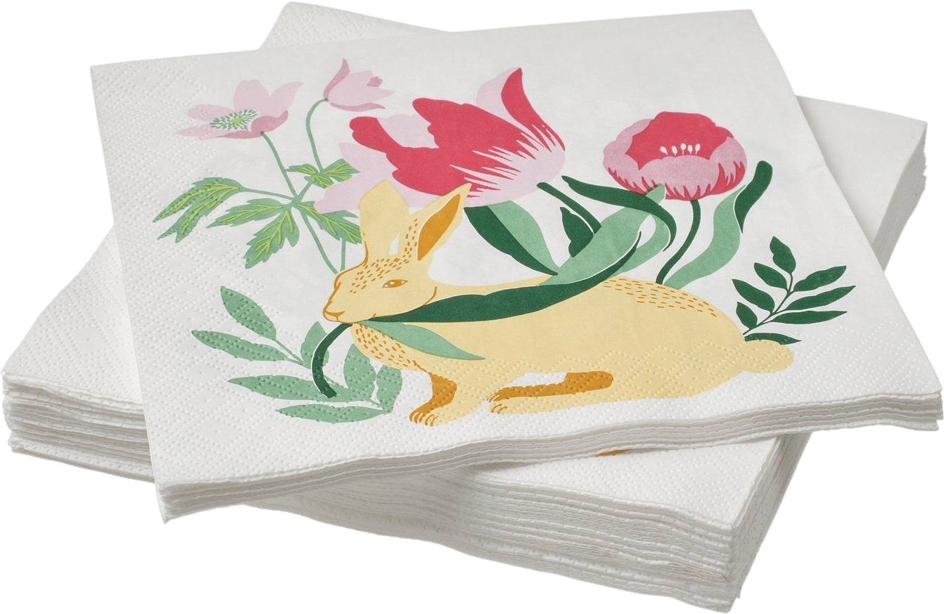TJÄRLEK paper napkin, patterned, 13x13"