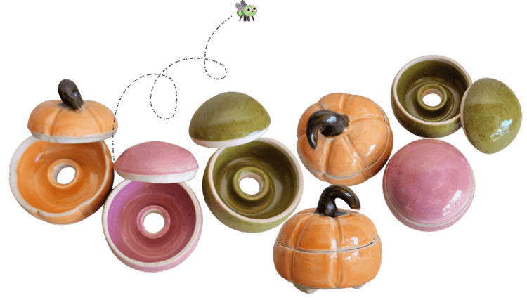 Cute fruit fly traps